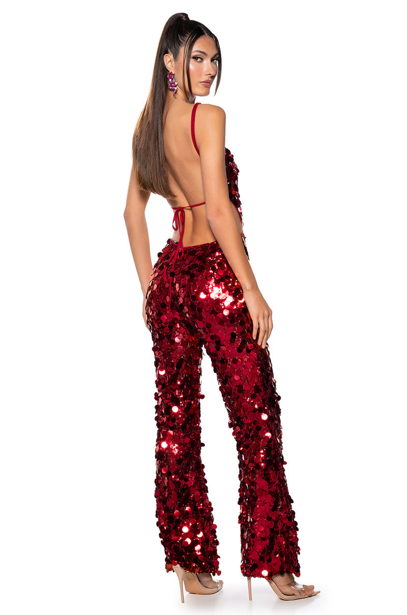 ROCK YOUR WORLD SEQUIN JUMPSUIT