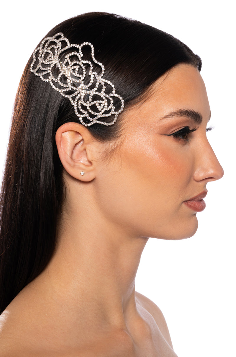 ROSE LUXE HAIR PIN IN SILVER