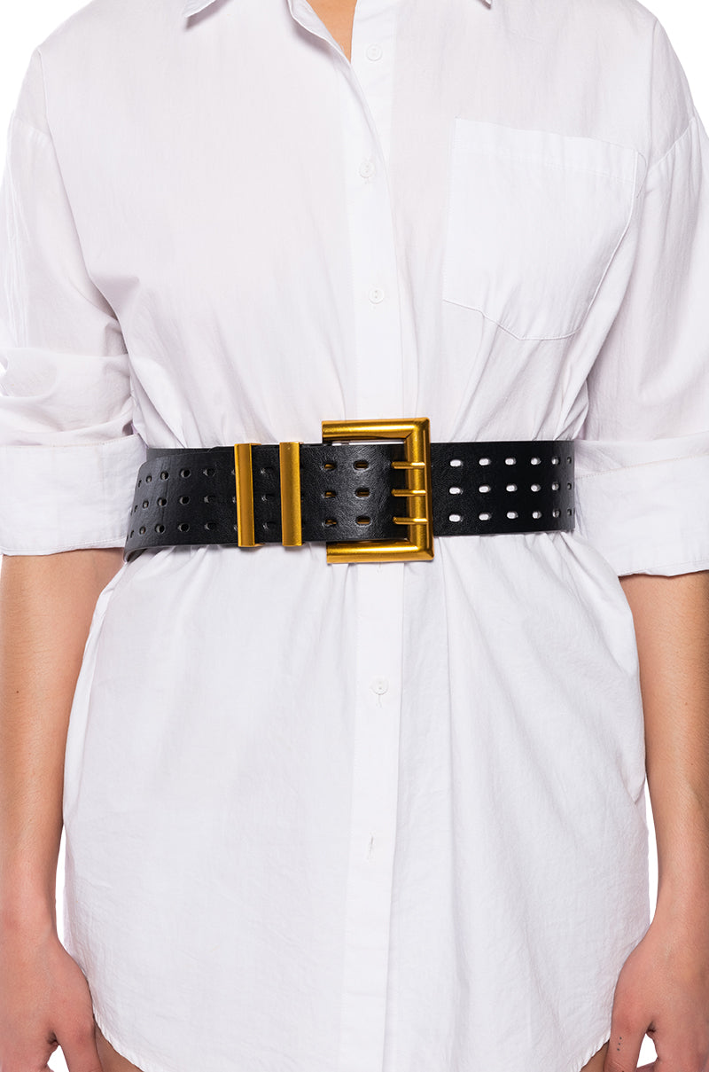 SNEAK ATTACK FAUX LEATHER BELT