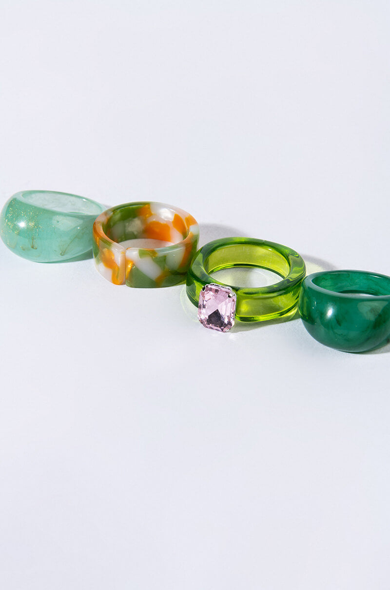 SO JADED RESIN RING SET