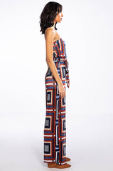 SOUL TIES STRAPLESS WIDE LEG JUMPSUIT