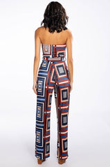 SOUL TIES STRAPLESS WIDE LEG JUMPSUIT