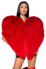 STAR CROSSED LOVER FAUX FUR HEART VEST