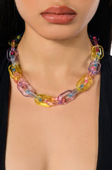 SUGAR RUSH ACRYLIC CHAIN NECKLACE