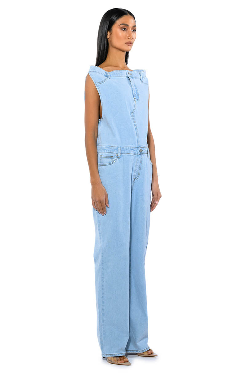 SUNDAY STROLLIN DENIM JUMPSUIT