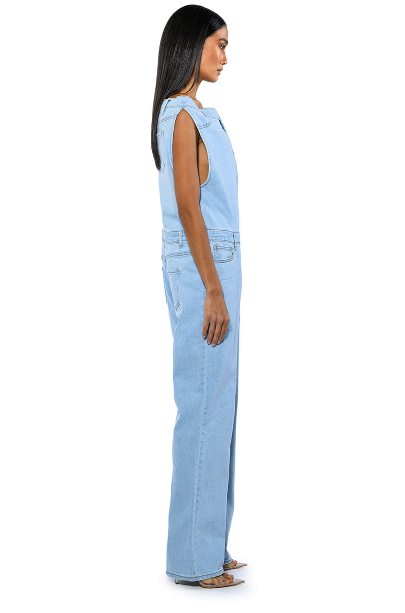 SUNDAY STROLLIN DENIM JUMPSUIT