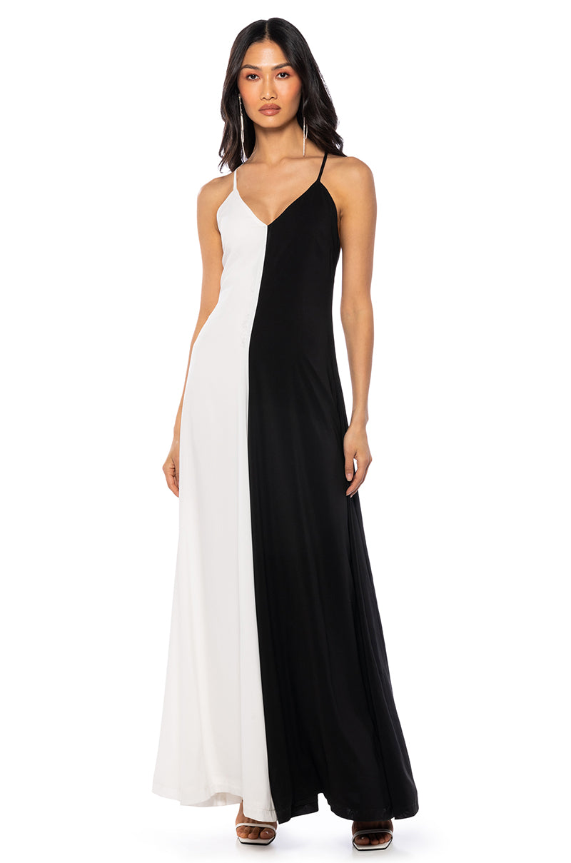 TATIANA COLOR BLOCKED SLEEVELESS JUMPSUIT