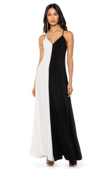 TATIANA COLOR BLOCKED SLEEVELESS JUMPSUIT