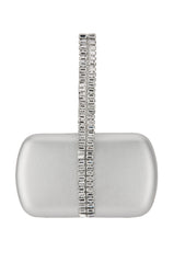 THE BEST IS YET TO COME EMBELLISHED MINI BAG IN SILVER