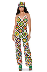 THE WAY YOU GROOVE CROCHET HALTER JUMPSUIT