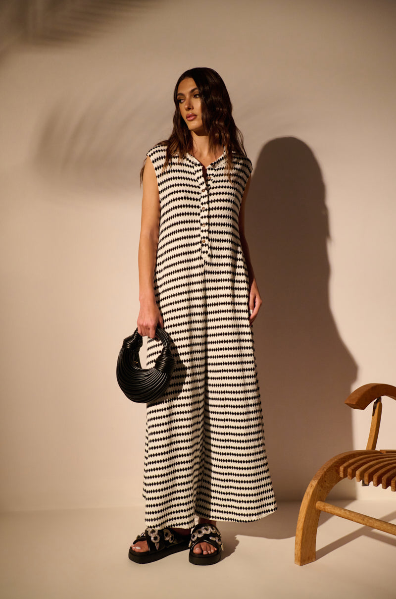 TIME TO PLAY STRIPE JUMPSUIT