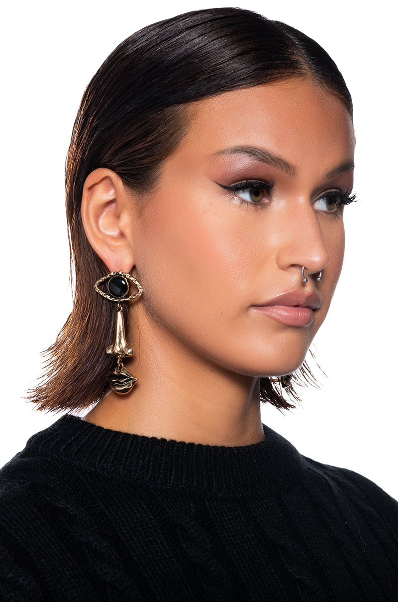 TWO FACED EARRING