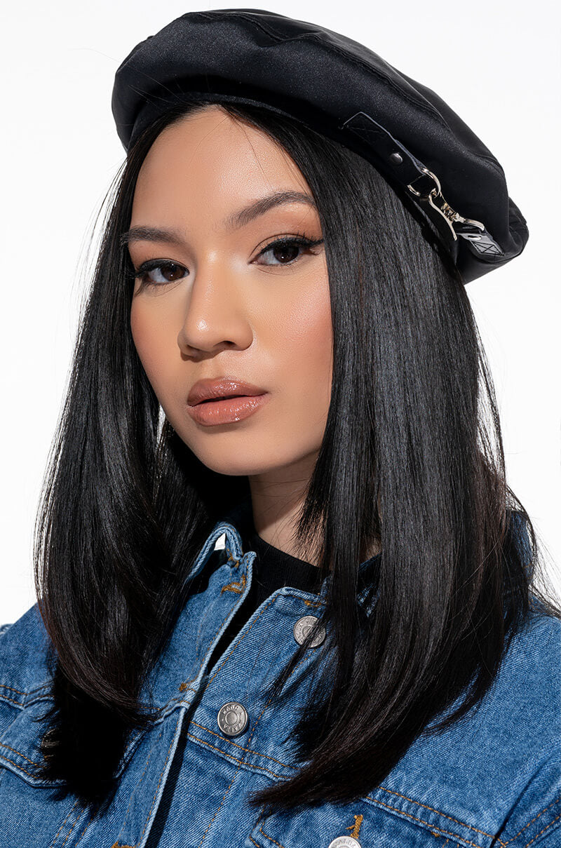 WILD HEART BLACK ROUND CAP