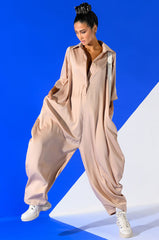 YOURS TRULY OVERSIZED SHORT SLEEVE JUMPSUIT